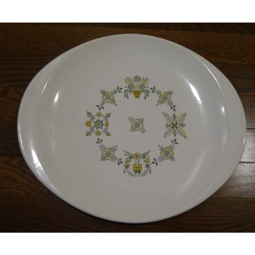 RARE Vintage Steubenville Pottery "PROVINCETOWN" Oval Serving Platter USA 14x12"
